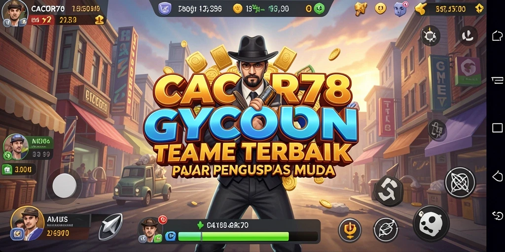 Tampilan gameplay seru dari CACOR78 dengan banyak aktivitas bisnis.