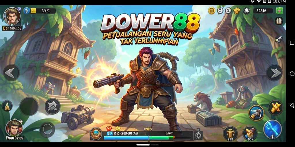 Screenshot gameplay DOWER88 menunjukkan aksi seru di dunia petualangan.