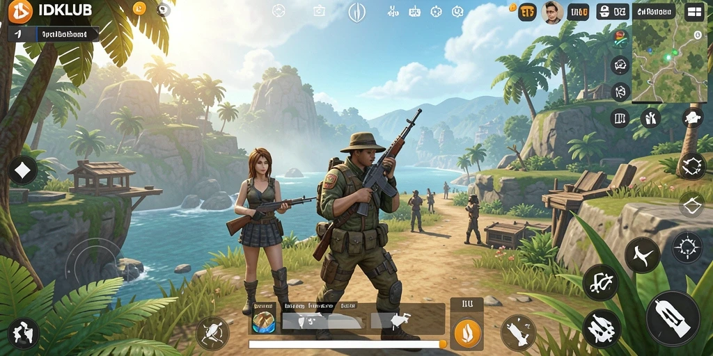 Screenshot gameplay menampilkan eksplorasi luas dalam IDKLUB.