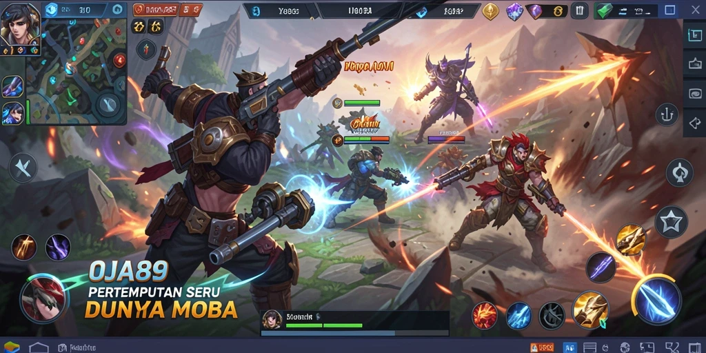 Gameplay seru OJA89 dalam pertempuran antara tim.