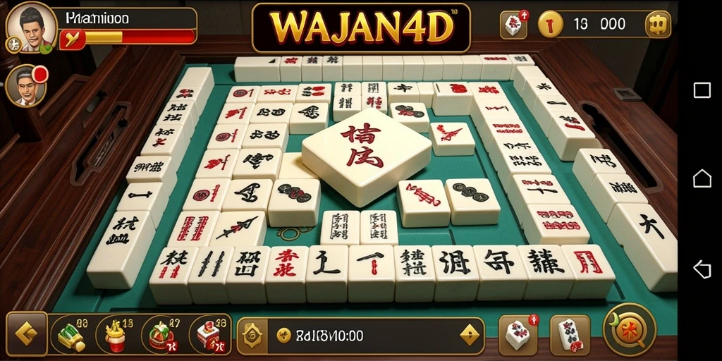 Gameplay seru WAJAN4D yang menampilkan tantangan Mahjong.